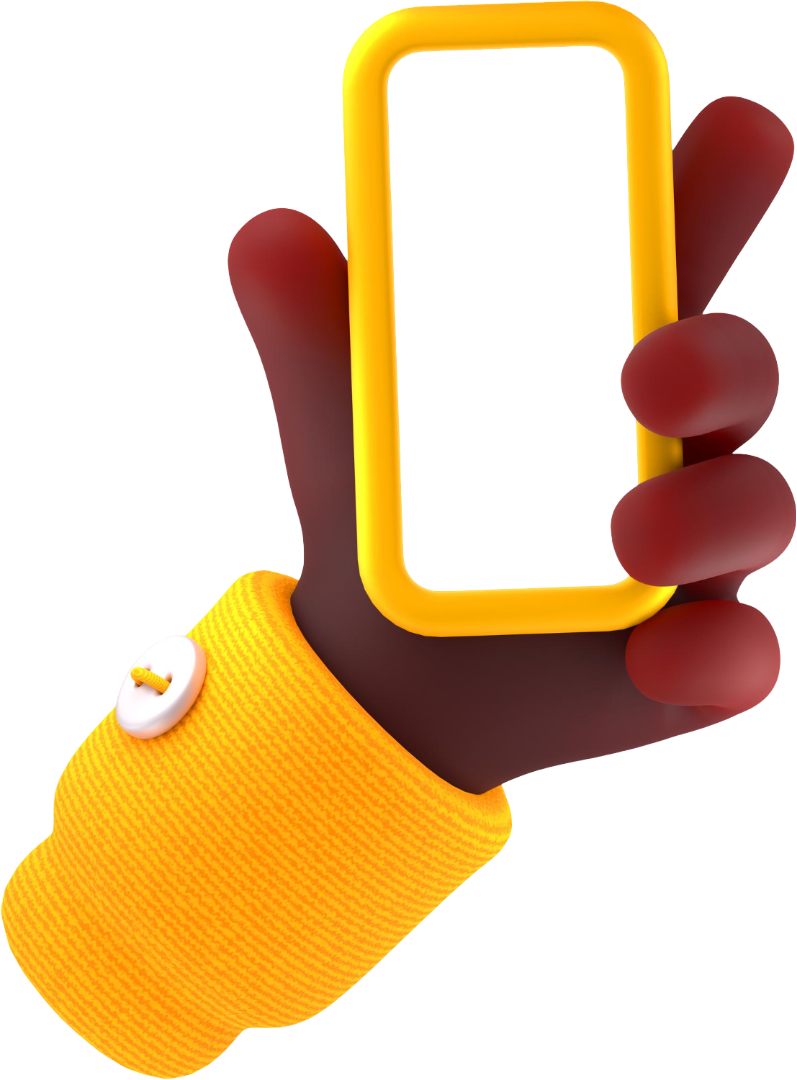 mobile hand